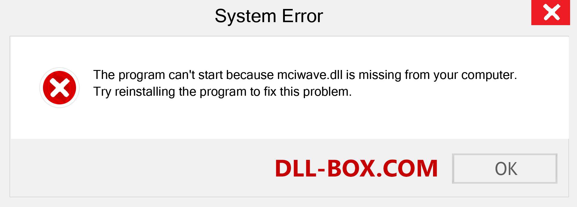  mciwave.dll file is missing?. Download for Windows 7, 8, 10 - Fix  mciwave dll Missing Error on Windows, photos, images